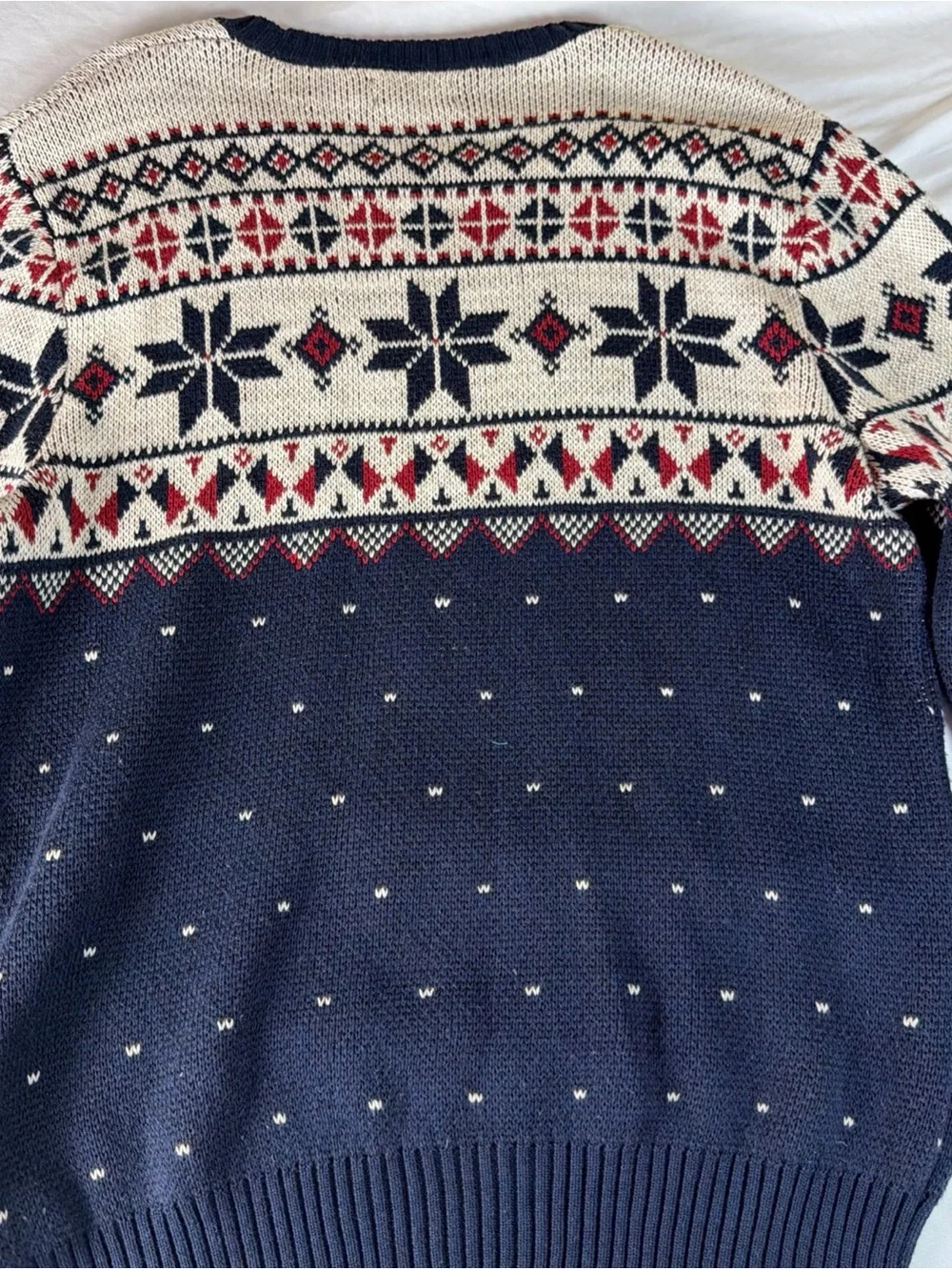 Ralph Lauren Navy/Cream/Red Fair Isle Crewneck Sweater